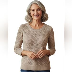 "Banana Republic"  Practically New! Beautiful Misses (M) Tan Sweater